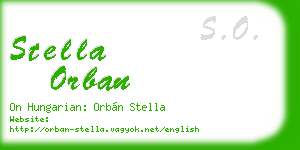 stella orban business card