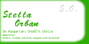 stella orban business card